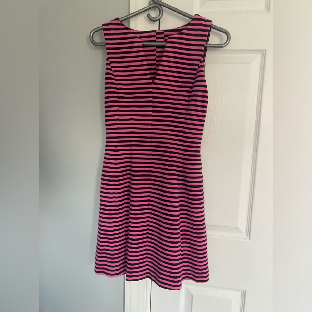 Lilly Pulitzer, Brielle dress extra small hottie, pink and navy